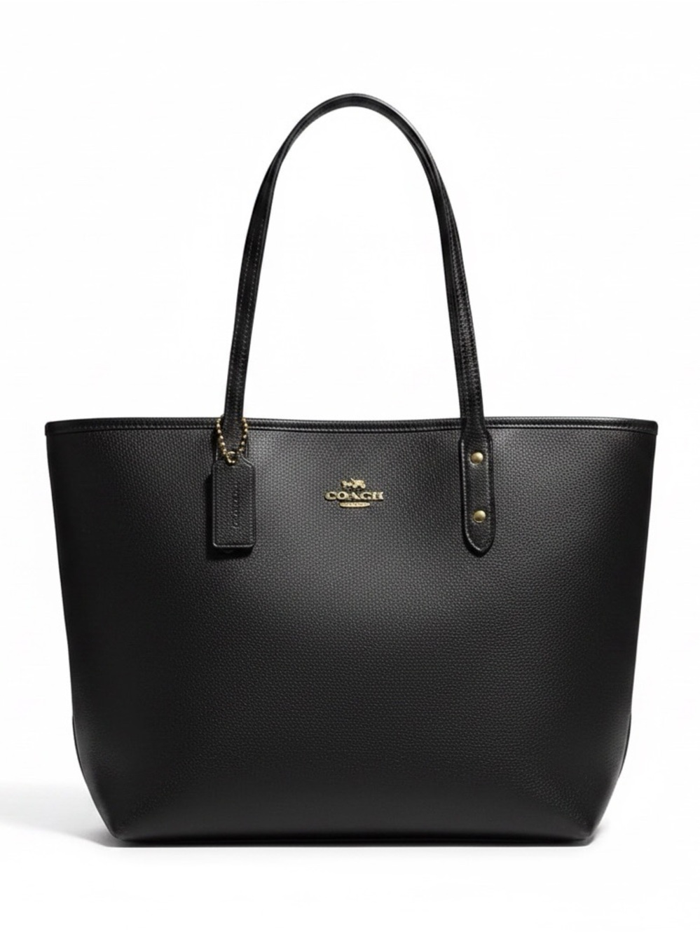 Coach Black  Zip Leather Everyday Tote NWT